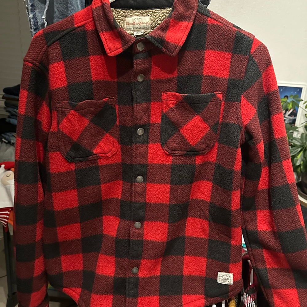 Weatherproof Vintage Red and Black Plaid Jacket